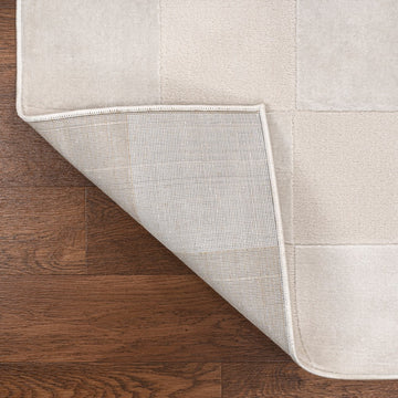 Modern Geometric Checkerboard High-Low Area Rug